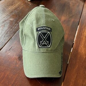 10th Mountain Embroidered Olive Green Baseball Cap